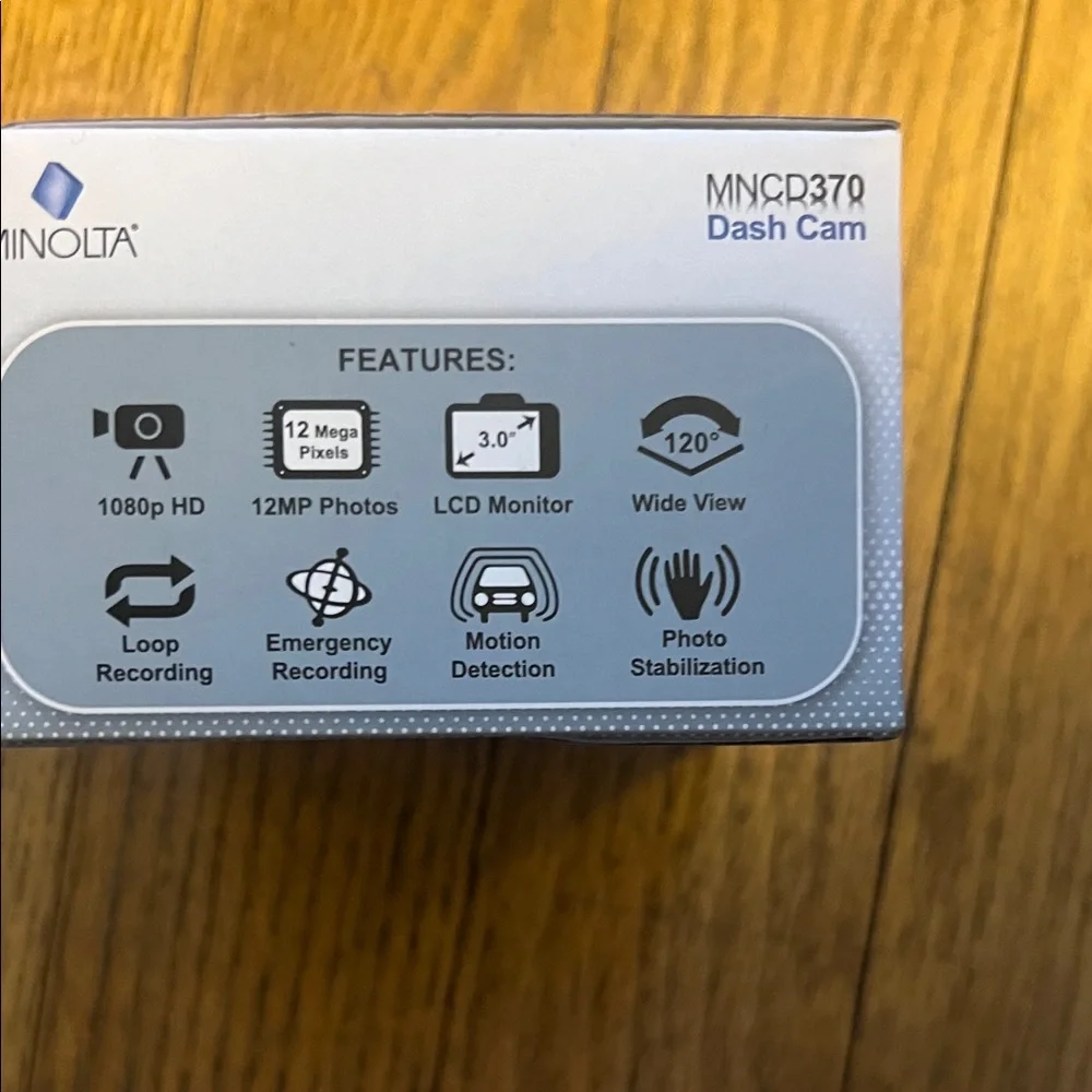 Minolta MNCD37Q Black Dash Cam